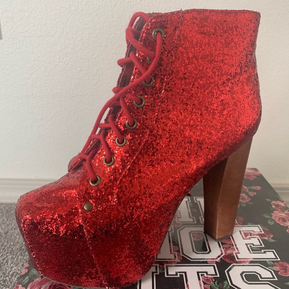Jeffery Campbell Lita shoe sz 8.5 red
